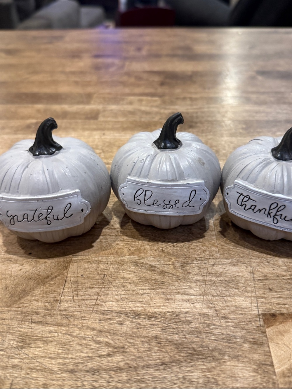 Ceramic Farmhouse Pumpkins set of 3